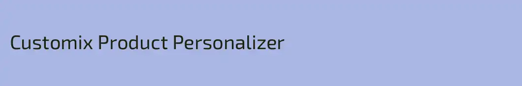 Customix Product Personalizer